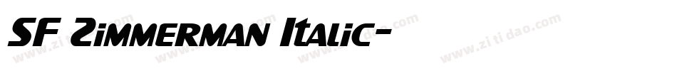 SF Zimmerman Italic字体转换